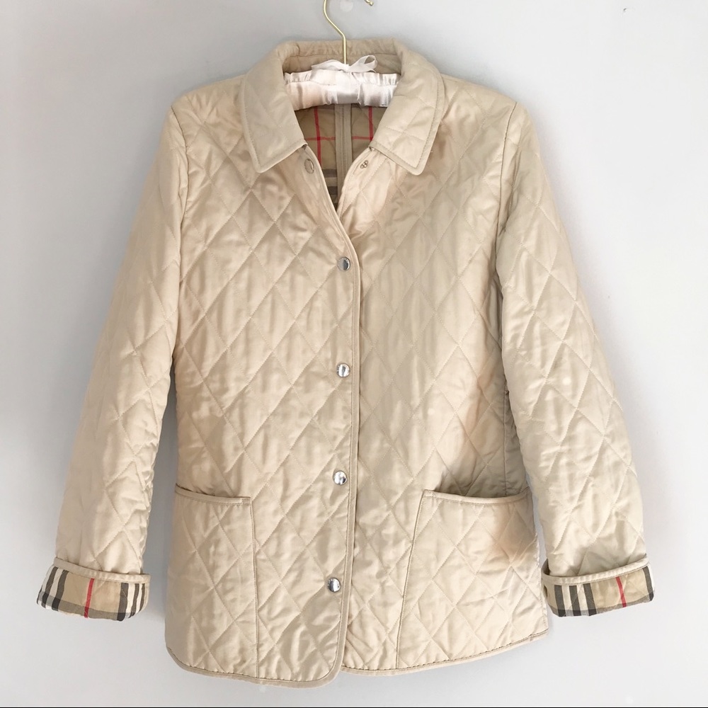 Burberry Quilted Jacket Light Tan Size XS